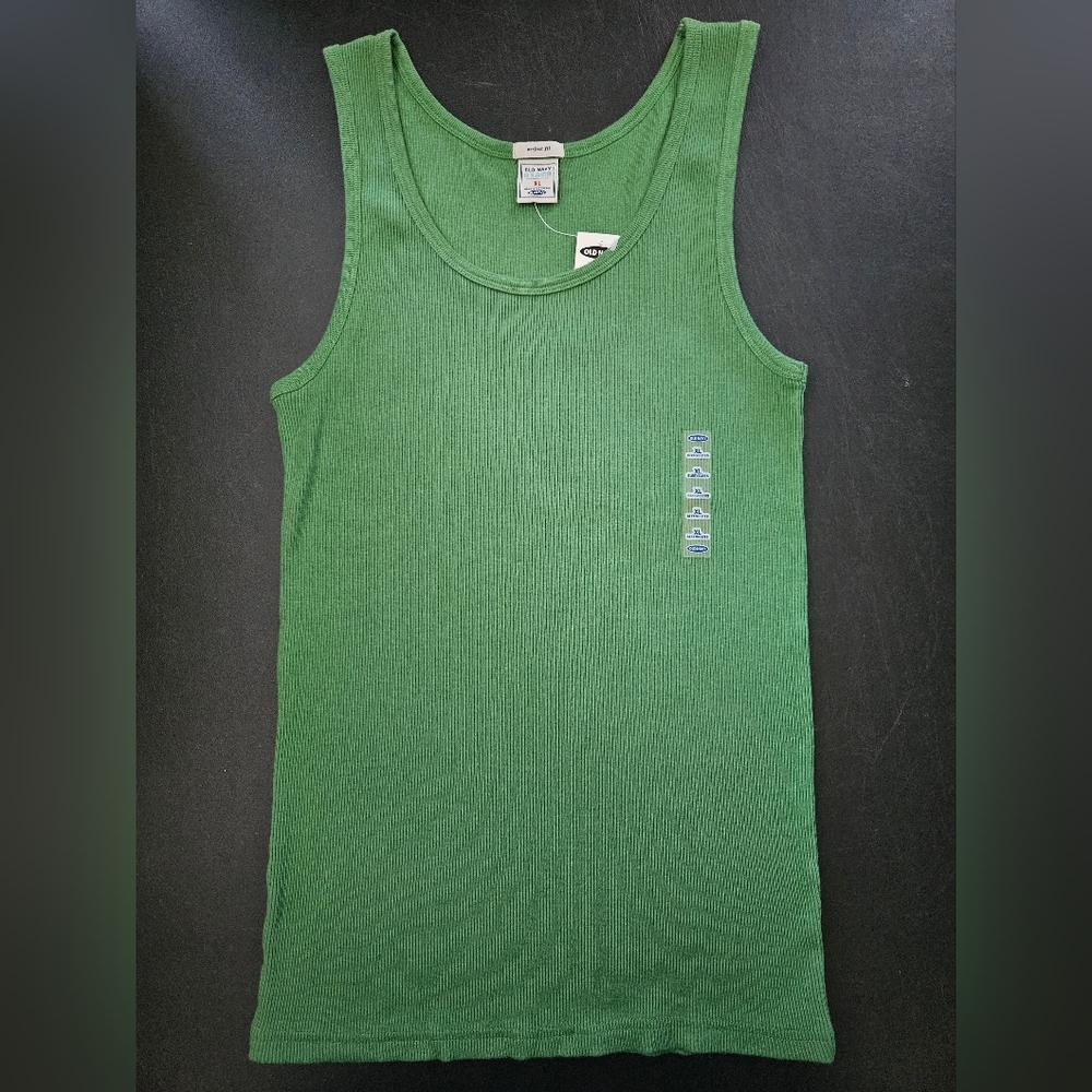 NWT - Old Navy Green Ribbed Cotton Tank Top - Size XL